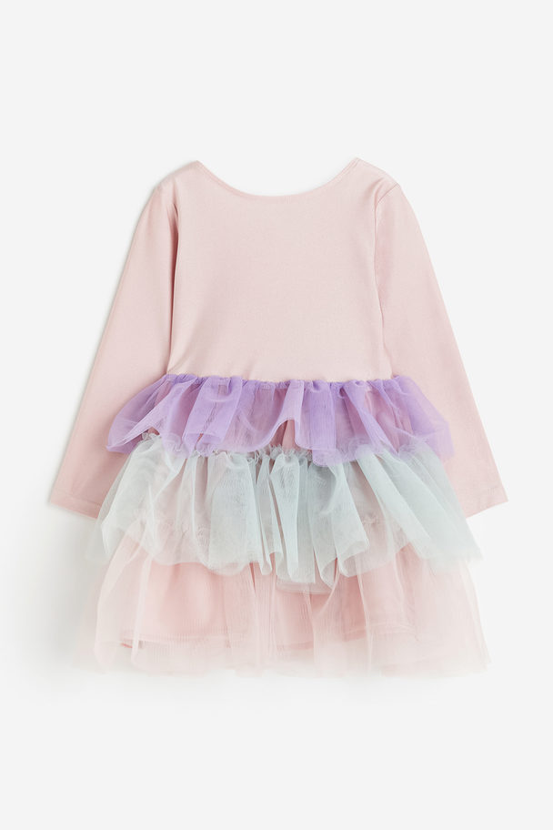 H&M Kleid mit Tüllrock Hellrosa/Lila