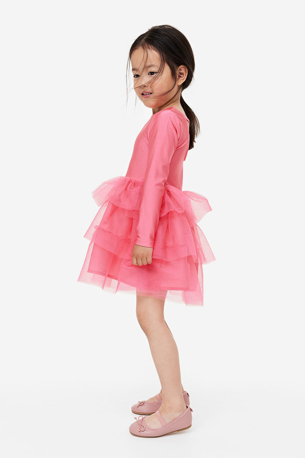 H&M Tulle-skirt Dress Pink