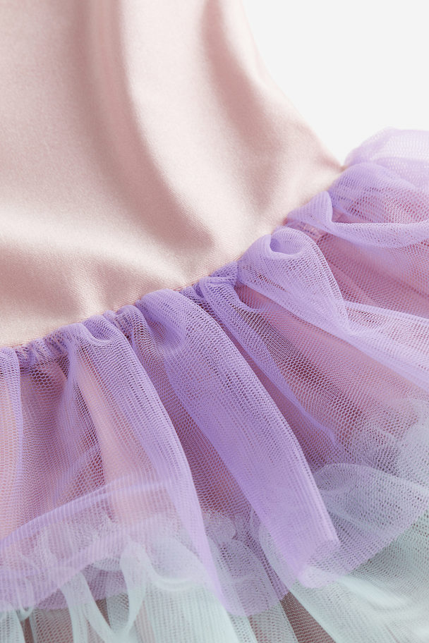 H&M Tulle-skirt Dress Light Pink/purple
