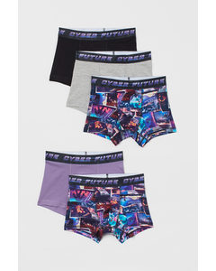 5er-Pack Boxershorts Lila/Cyber Future