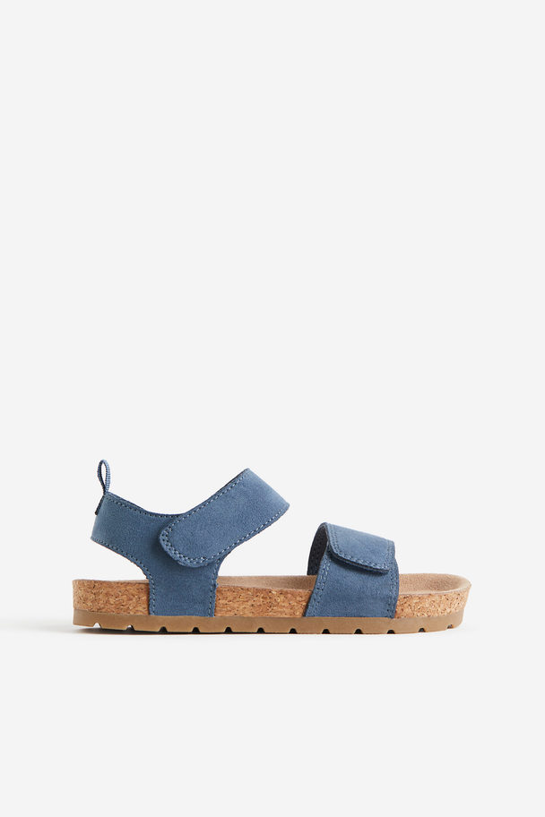 H&M Sandalen mit Knöchelriemen Blau