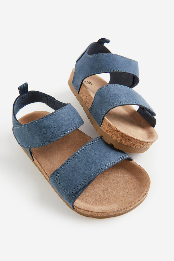 H&M Sandalen mit Knöchelriemen Blau