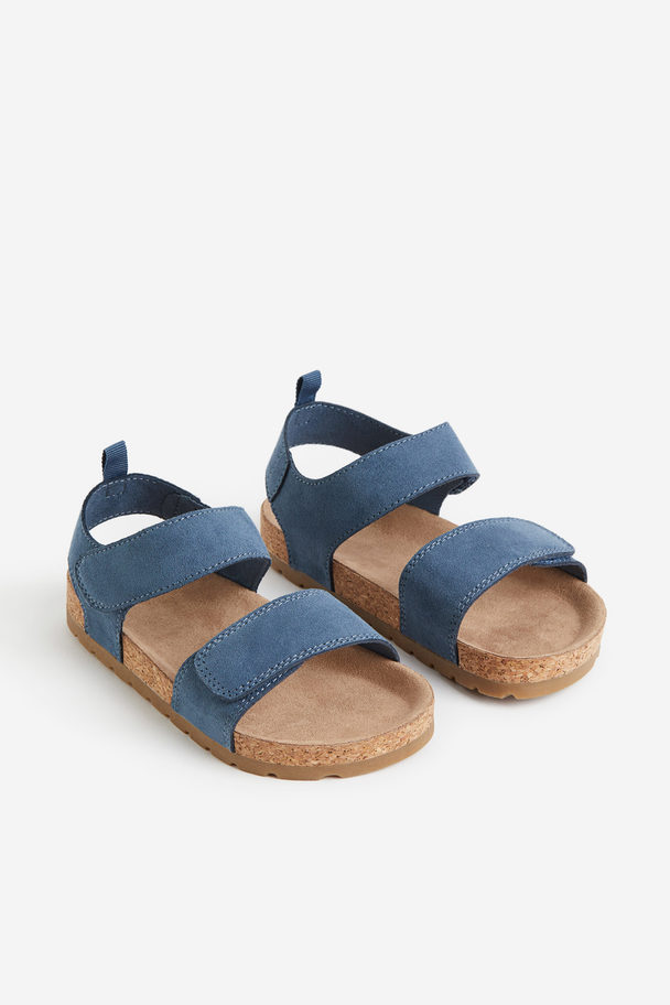 H&M Sandalen Met Enkelriempje Blauw