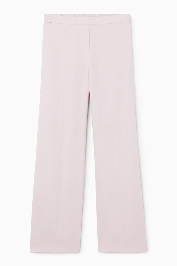 COS Straight-leg Tailored Linen Trousers Lilac