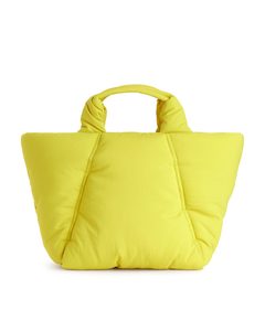 Small Puffy Tote Bag Yellow