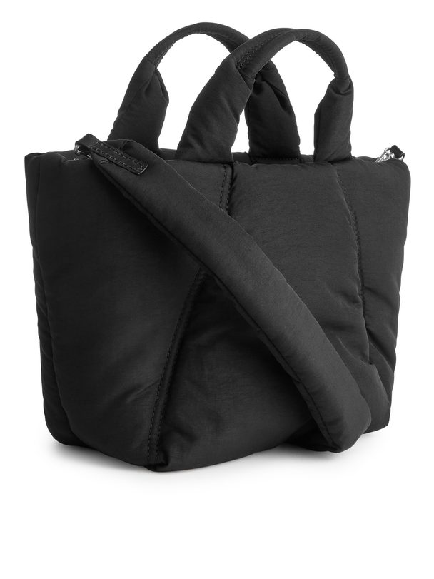 Arket Small Puffy Tote Bag Black