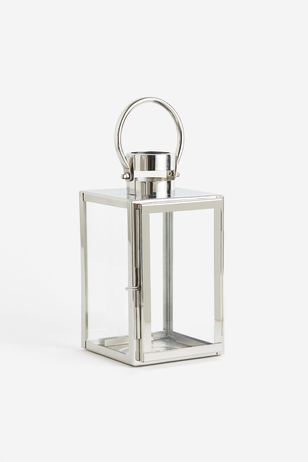 H&M HOME Metal Candle Lantern Silver-coloured