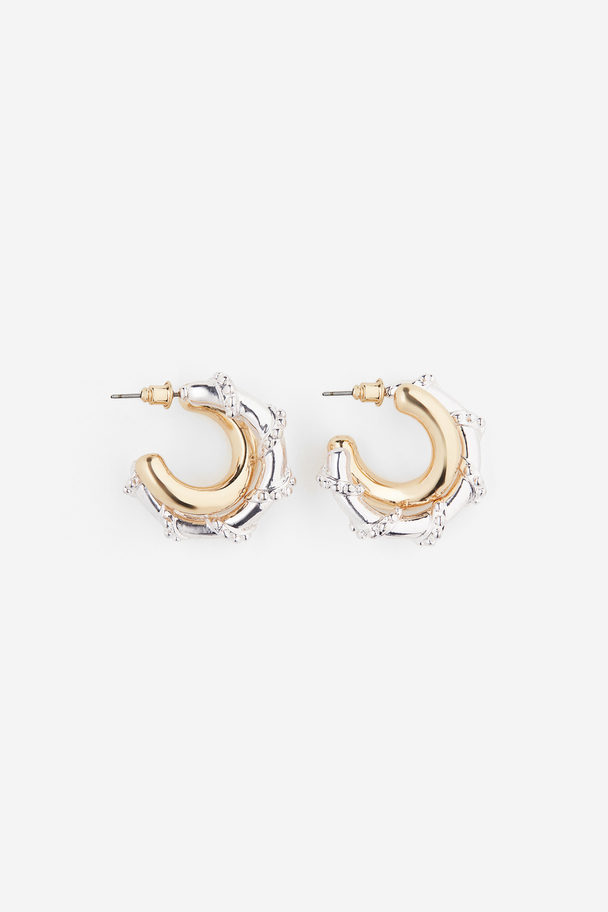 H&M Hoop Earrings Gold-coloured/silver-coloured