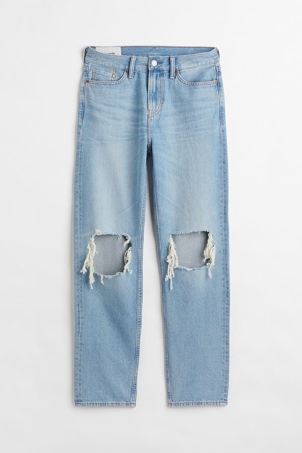 H&M Relaxed Jeans Hellblau