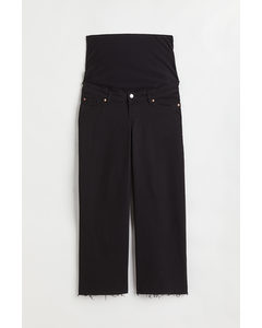 Mama Wide High Ankle Jeans Black