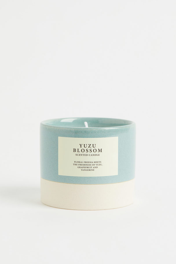 H&M HOME Scented Candle In A Holder Light Blue/yuzu Blossom