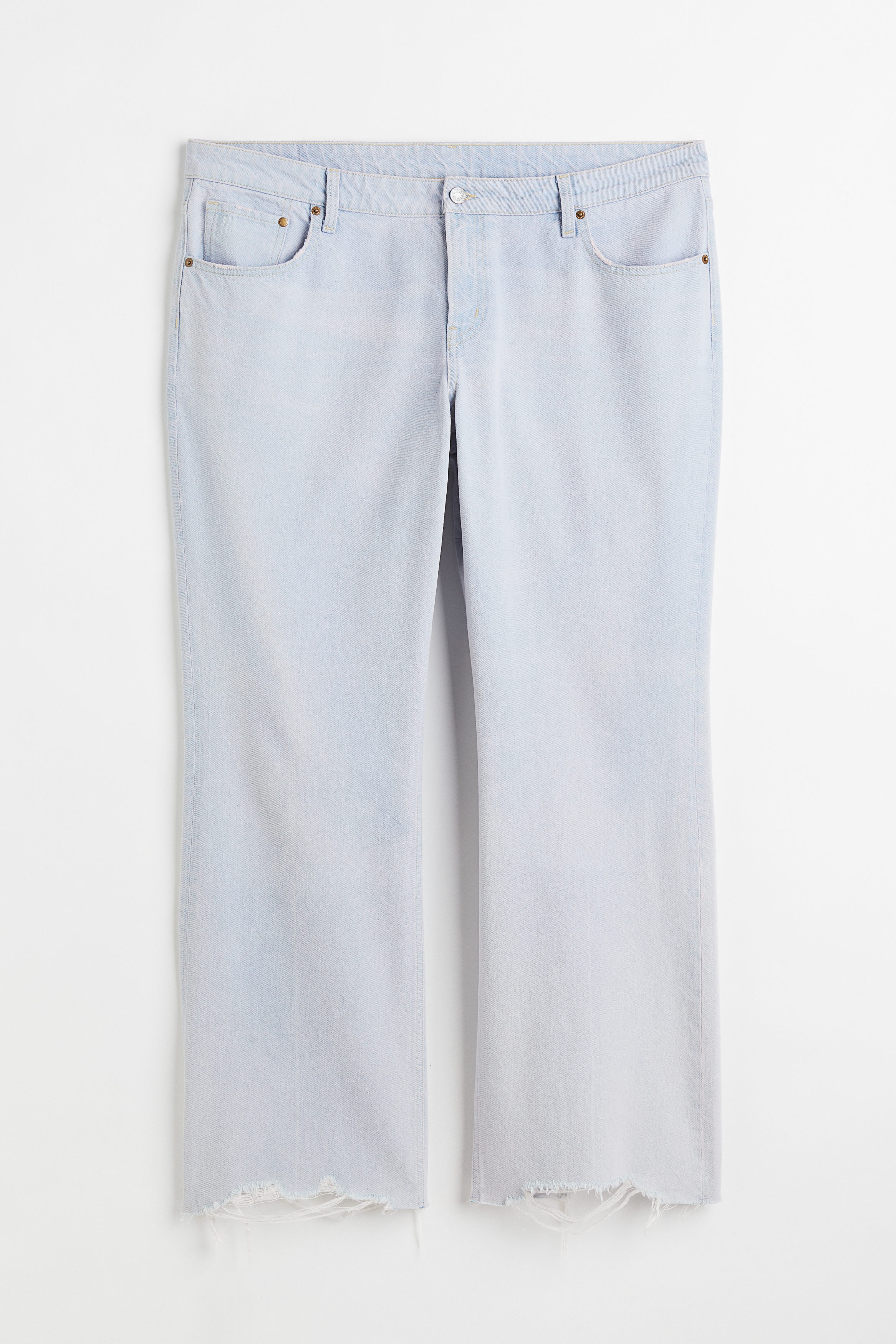 Billede af H&m+ 90s Flare Low Jeans Sart Denimblå, Bootcut jeans. Farve: Pale denim blue I størrelse 44