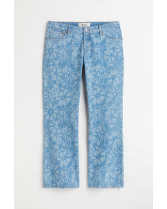 H&m+ 90's Flare Low Jeans Denimblauw/bloemen