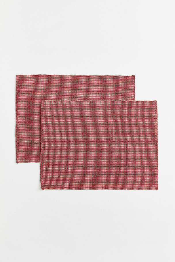 H&M HOME Set Van 2 Placemats Rood