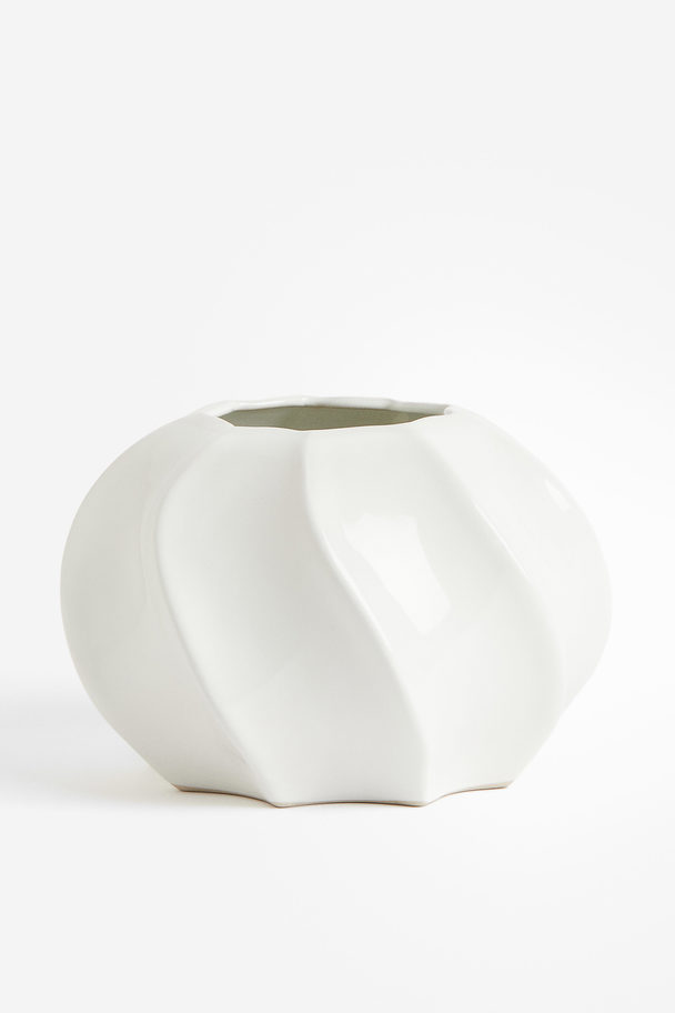 H&M HOME Vase I Stengods Hvit