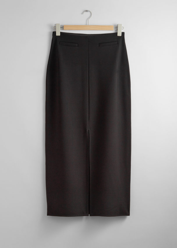 & Other Stories Pencil Maxi Skirt Black