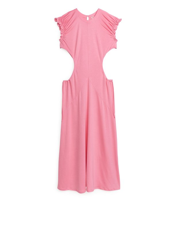 ARKET Cutout-kjole I Lyocell Pink