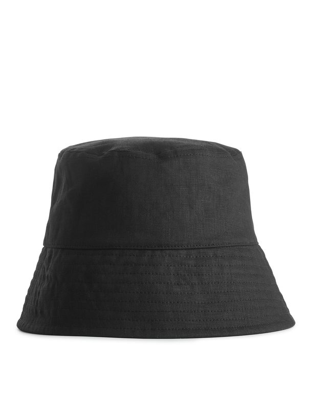 Arket Linen Bucket Hat Black