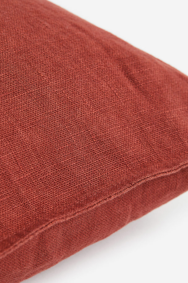 H&M HOME Washed Linen Cushion Cover Rust