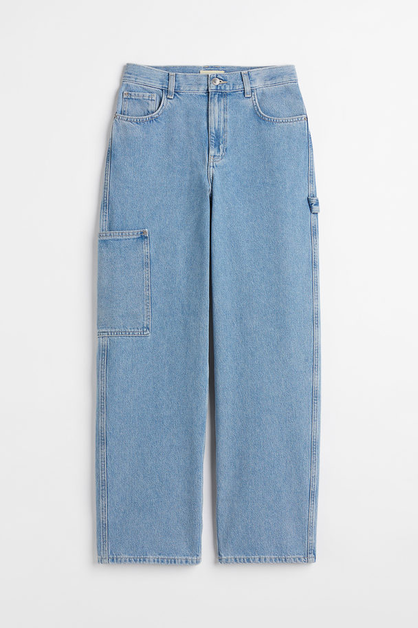 H&M Workwear Straight Jeans Blau
