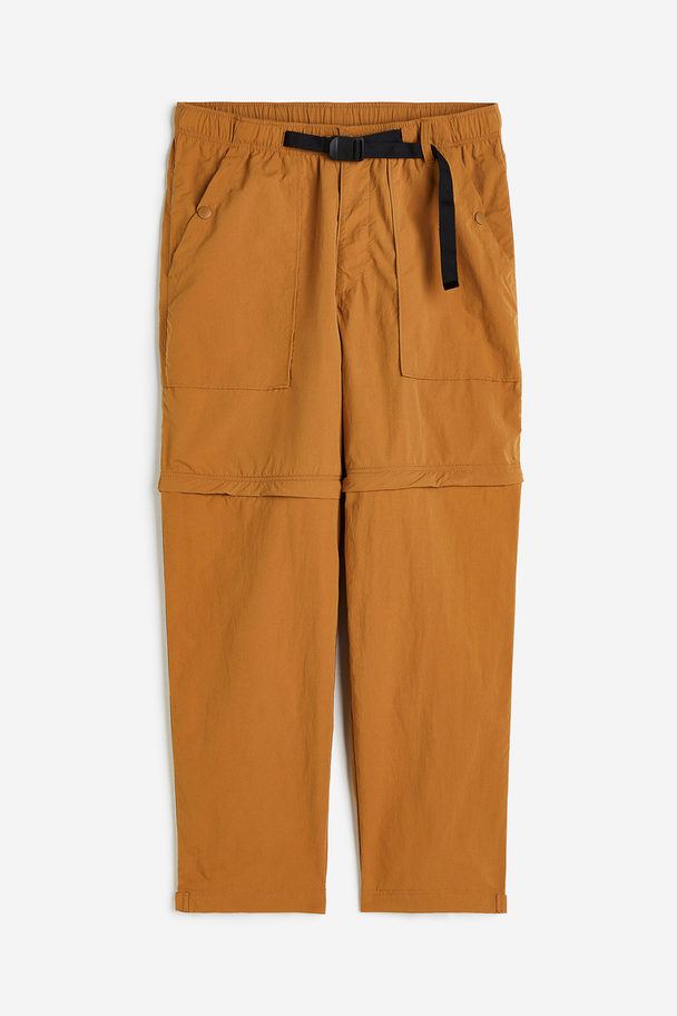 H&M Zip-Off-Joggpants Relaxed Fit Hellbraun