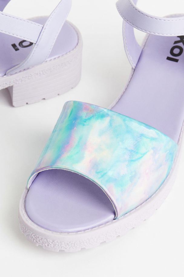 KOI Footwear Blurred Rivers Glitter Sandaler Lila