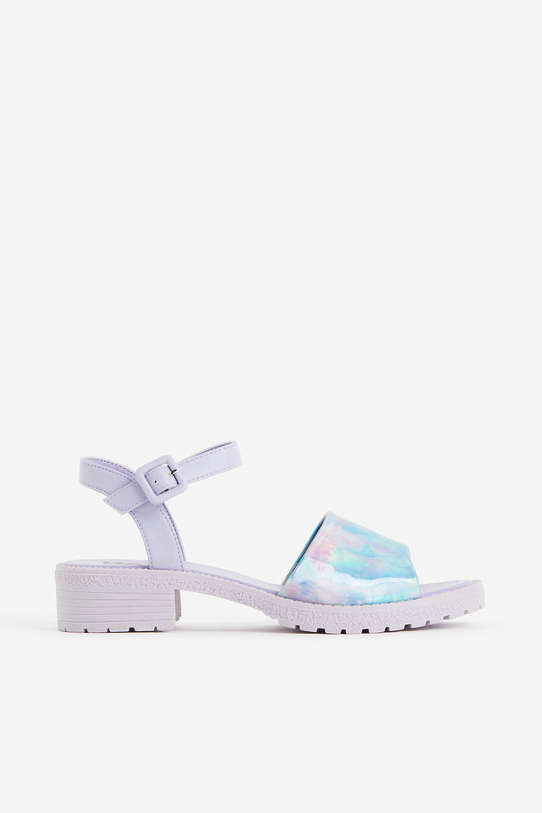KOI Footwear Verschwommene Flüsse Glitter Sandalen Violett