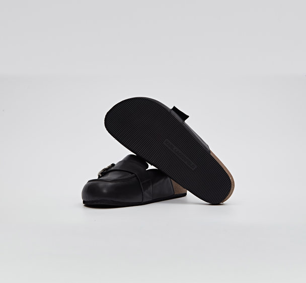 Karl Lagerfeld Odessa Brooch Mule Sandals Black