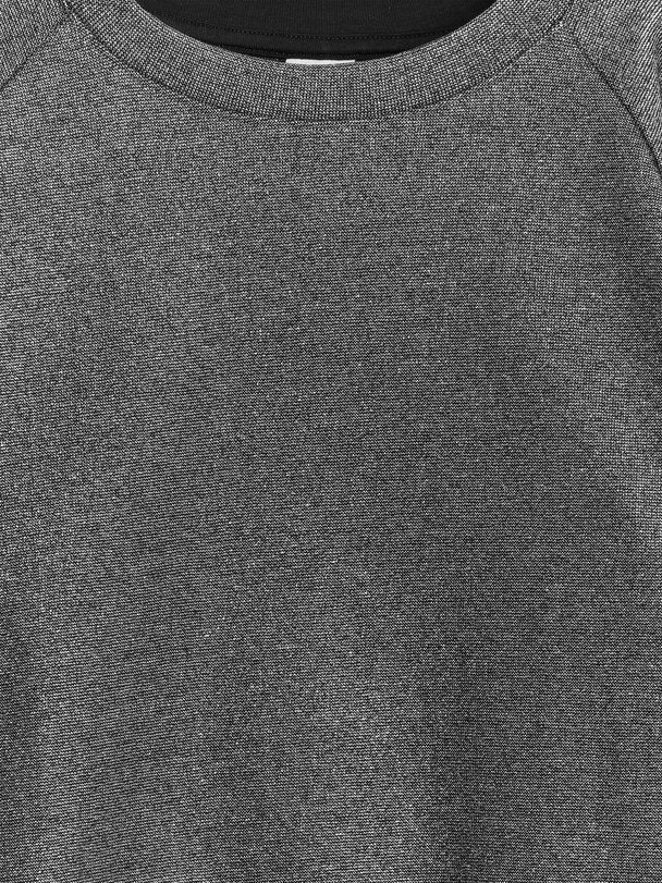 ARKET Glinsterend Sweatshirt Zwart/zilver