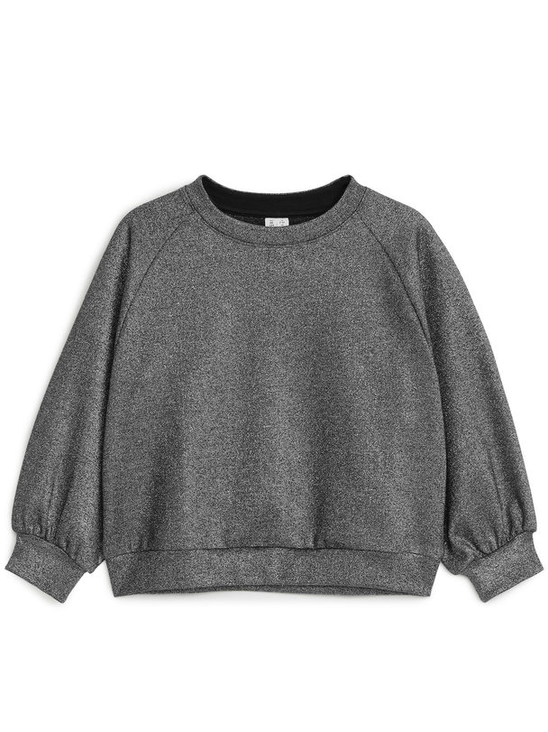 ARKET Glittery Sweatshirt Black/silver