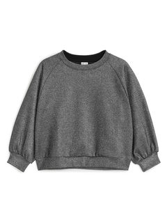 Glinsterend Sweatshirt Zwart/zilver