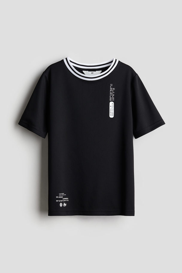 H&M Interlock Jersey T-shirt Black