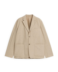 Strukturierter Blazer Beige