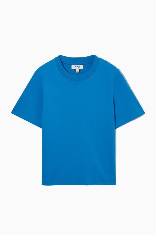 COS T-shirt I Vanlig Passform I Kraftig Bomull Klarblå