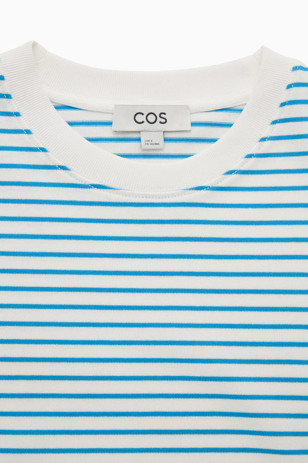 COS Regular-fit Heavyweight T-shirt Light Blue / White