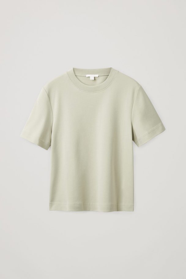 COS Regular-fit Heavyweight T-shirt Khaki Green