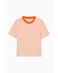 The Clean Cut T-shirt White / Orange / Striped