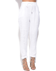 Fluid Fitted Cut Pant With Pockets And Drawstring