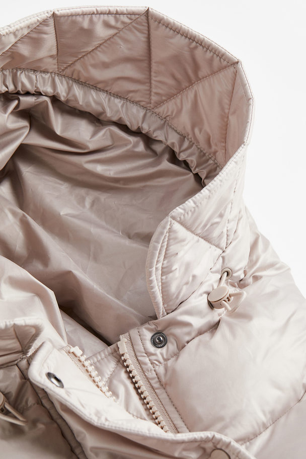 H&M Oversized Puffer Jacket Light Beige