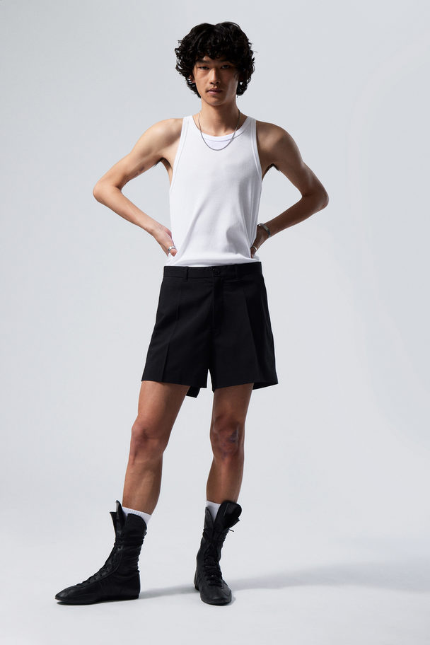 Weekday Kurze Anzugshorts Schwarz