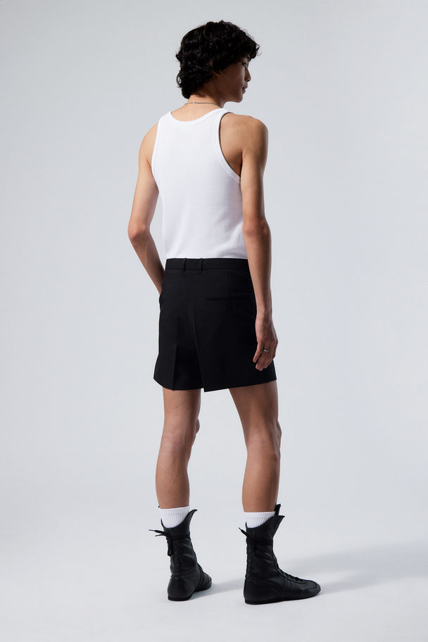 Weekday Kurze Anzugshorts Schwarz