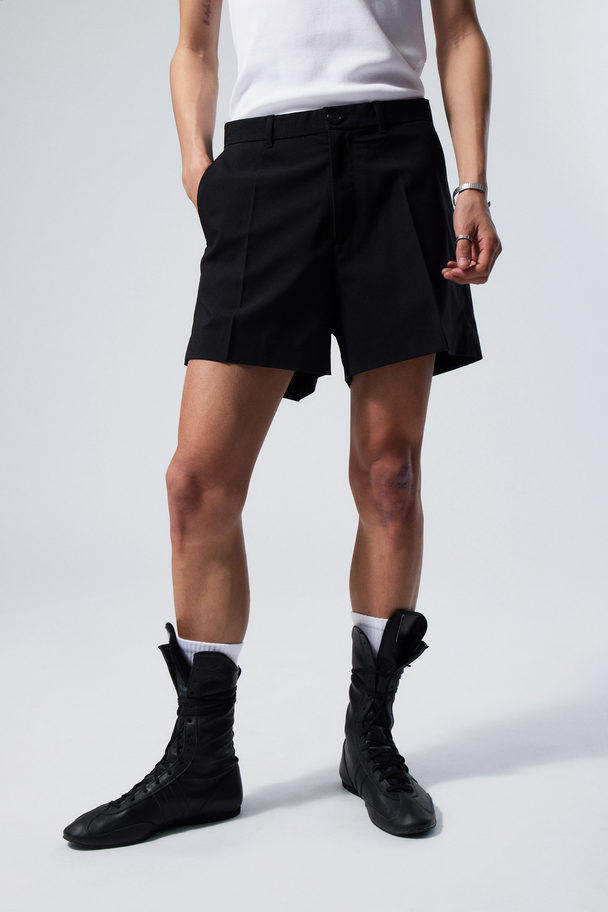 Weekday Kurze Anzugshorts Schwarz