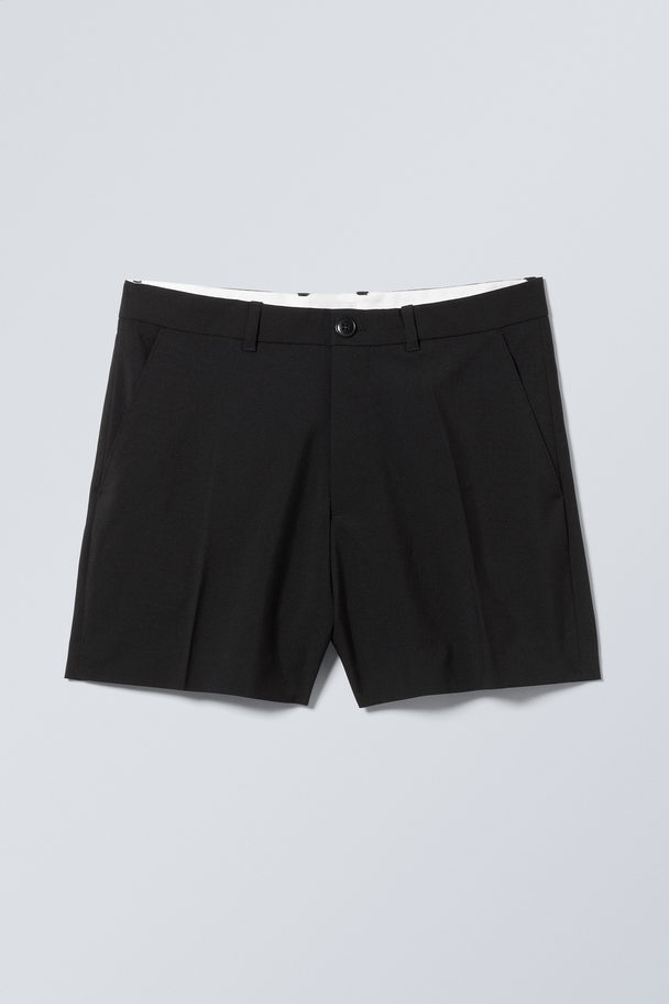 Weekday Kurze Anzugshorts Schwarz