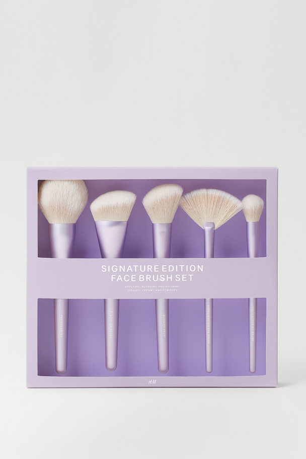 H&M 5-pack Facial Make-up Brushes Purple