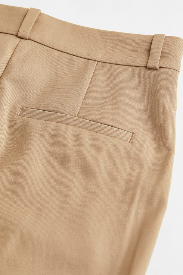 H&M Flared Tailored Trousers Beige