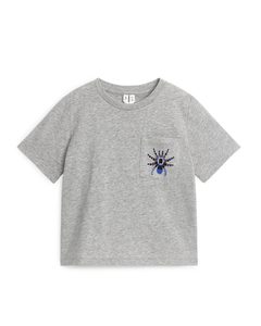 Print T-shirt Grey Melange