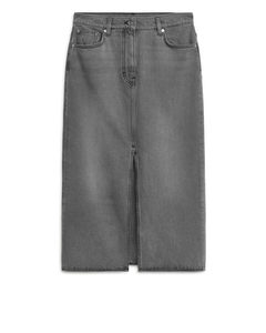 Denim Skirt Grey