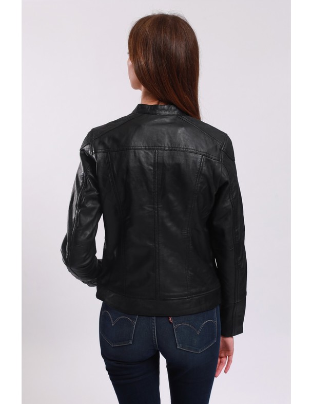 Le Temps des Cerises Leather Jacket Leyina