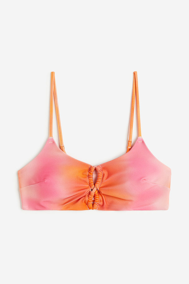 H&M Wattiertes Bikinitop Orange
