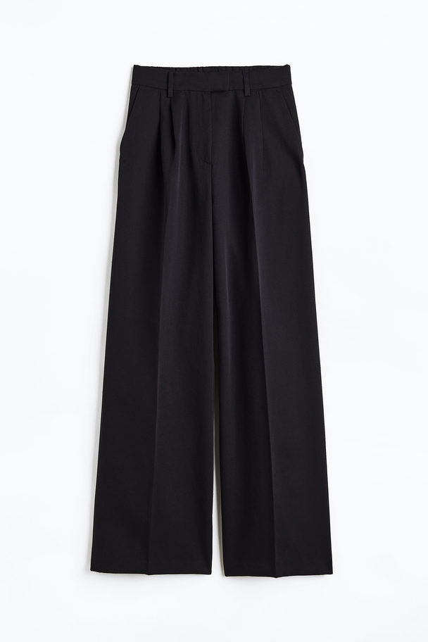 H&M Wide Trousers Black
